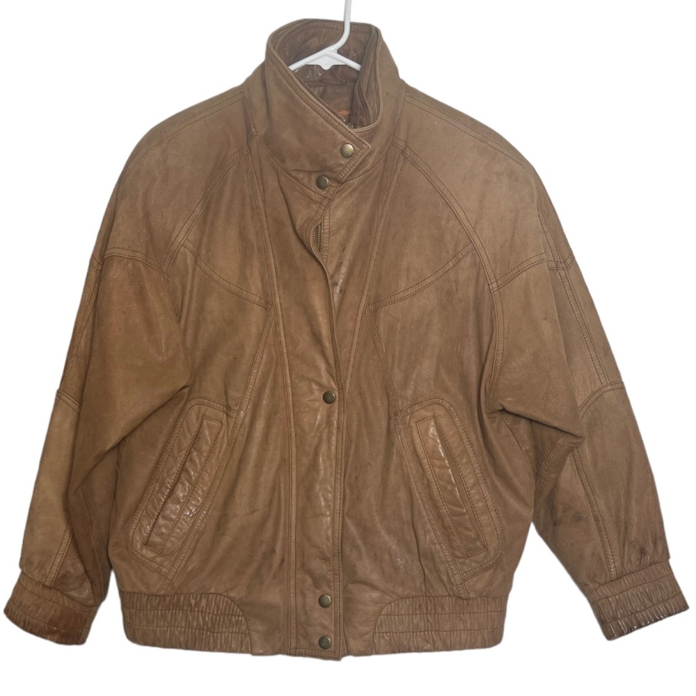 Wilson’s Adventure Bound SzM Leather Thinsulate Zip Up Snap Lined Jacket VTG